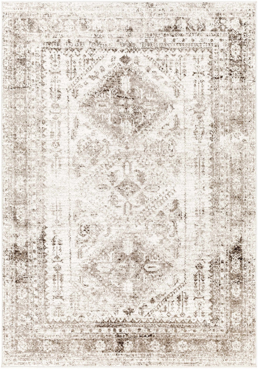 Gali Traditional Distress Brown And Ivory Rug - The Rug Decor