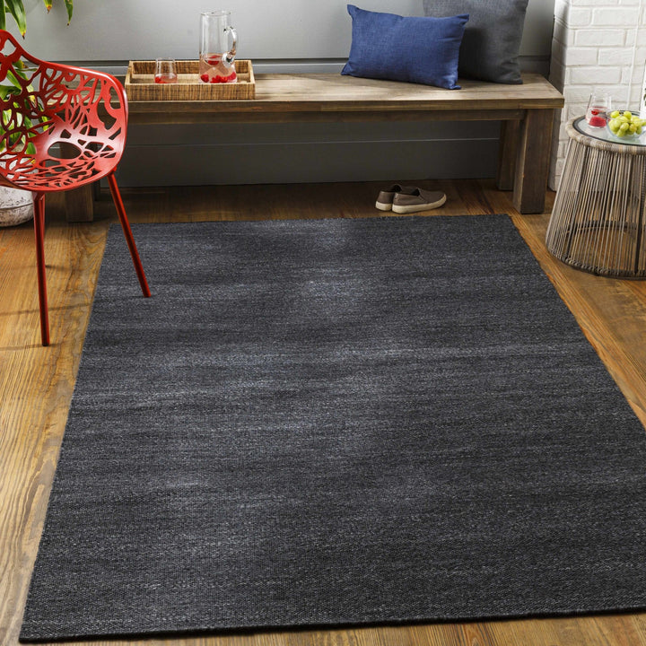 Galiwinku Charcoal Modern Solid Design Hand Woven Area Rug - The Rug Decor