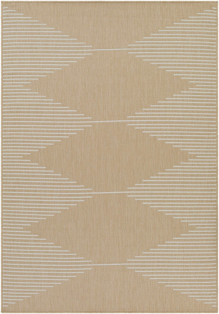 Galston Beige And Ivory Modern Style Outdoor Area Rug - The Rug Decor