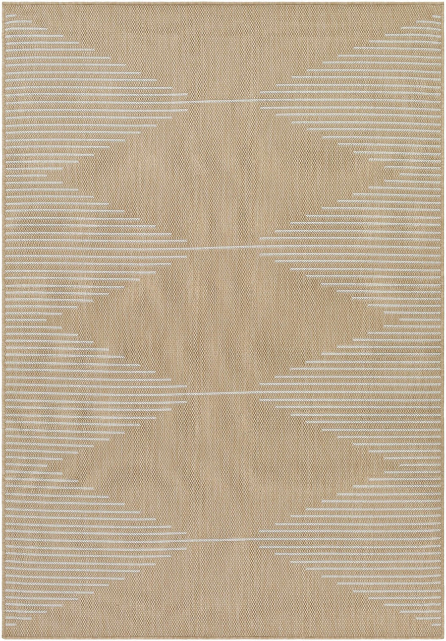 Galston Beige And Ivory Modern Style Outdoor Area Rug - The Rug Decor