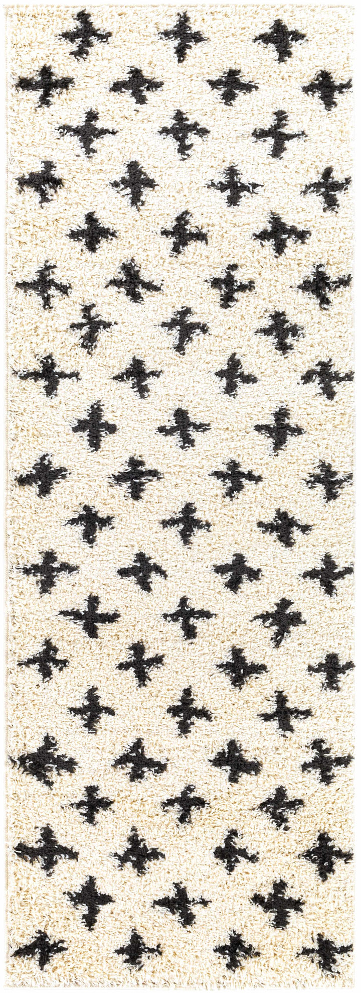 Gambo Modern Style Ivory And Black Area Rug