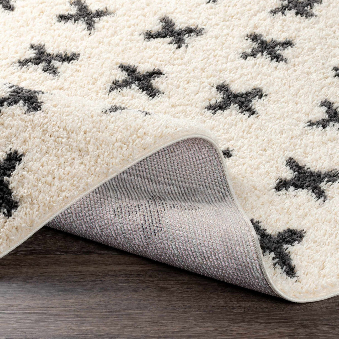 Gambo Modern Style Ivory And Black Area Rug - The Rug Decor