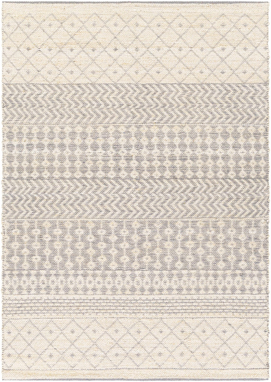 Garbutt Modern Geometrical Design Ivory And Gray Area Rug - The Rug Decor