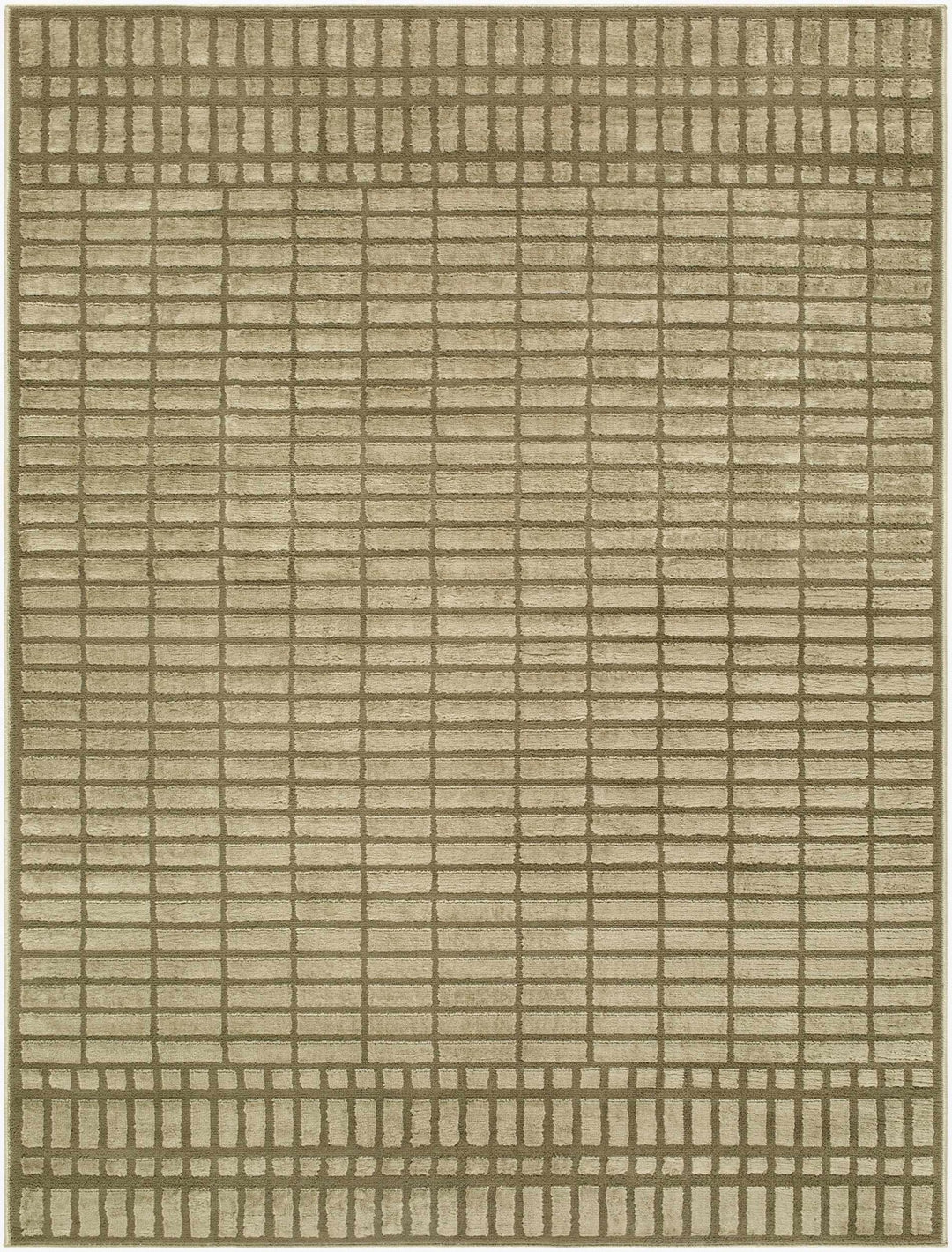 Gareth Modern Geometrical Olive And Beige Area Rug - The Rug Decor