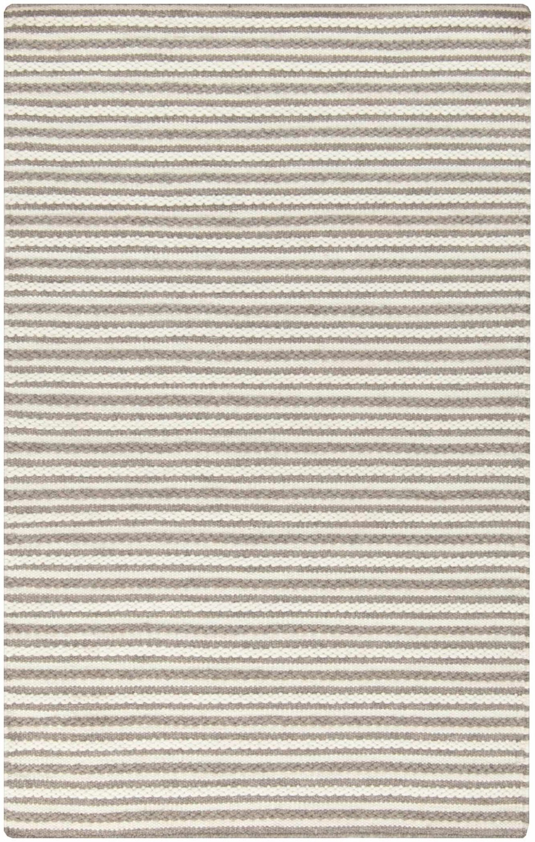 Garrattsville Contemporary Stripes Gray And Ivory Rug - The Rug Decor