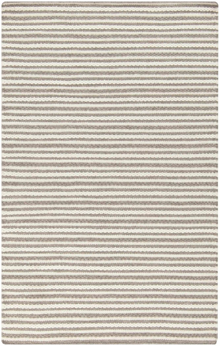 Garrattsville Contemporary Stripes Gray And Ivory Rug - The Rug Decor