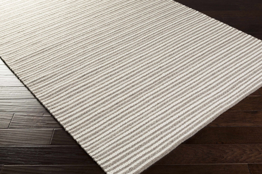Garrattsville Contemporary Stripes Gray And Ivory Rug - The Rug Decor