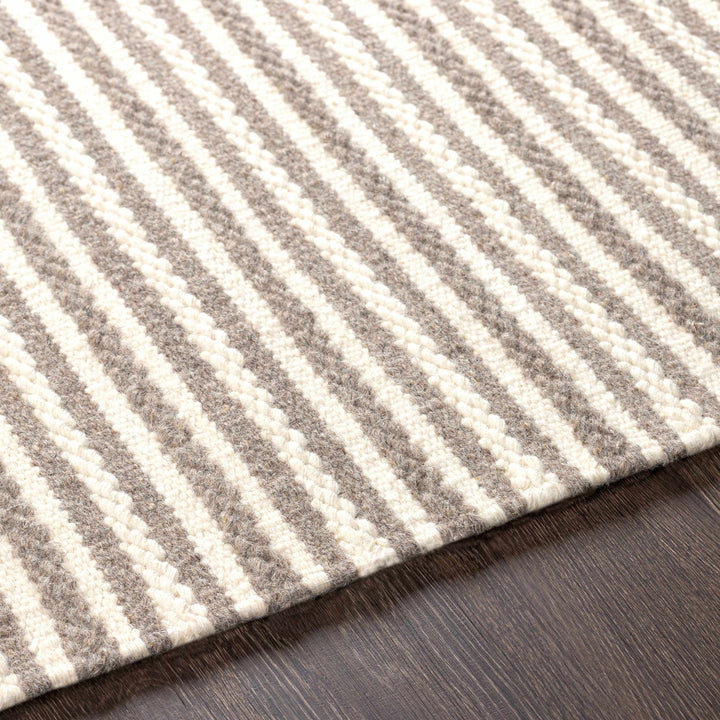 Garrattsville Contemporary Stripes Gray And Ivory Rug - The Rug Decor