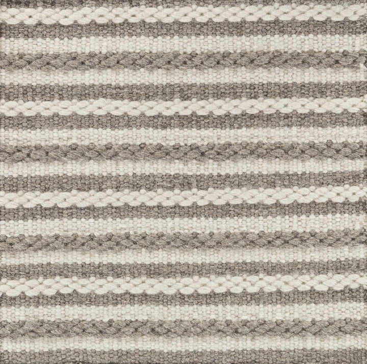 Garrattsville Contemporary Stripes Gray And Ivory Rug - The Rug Decor