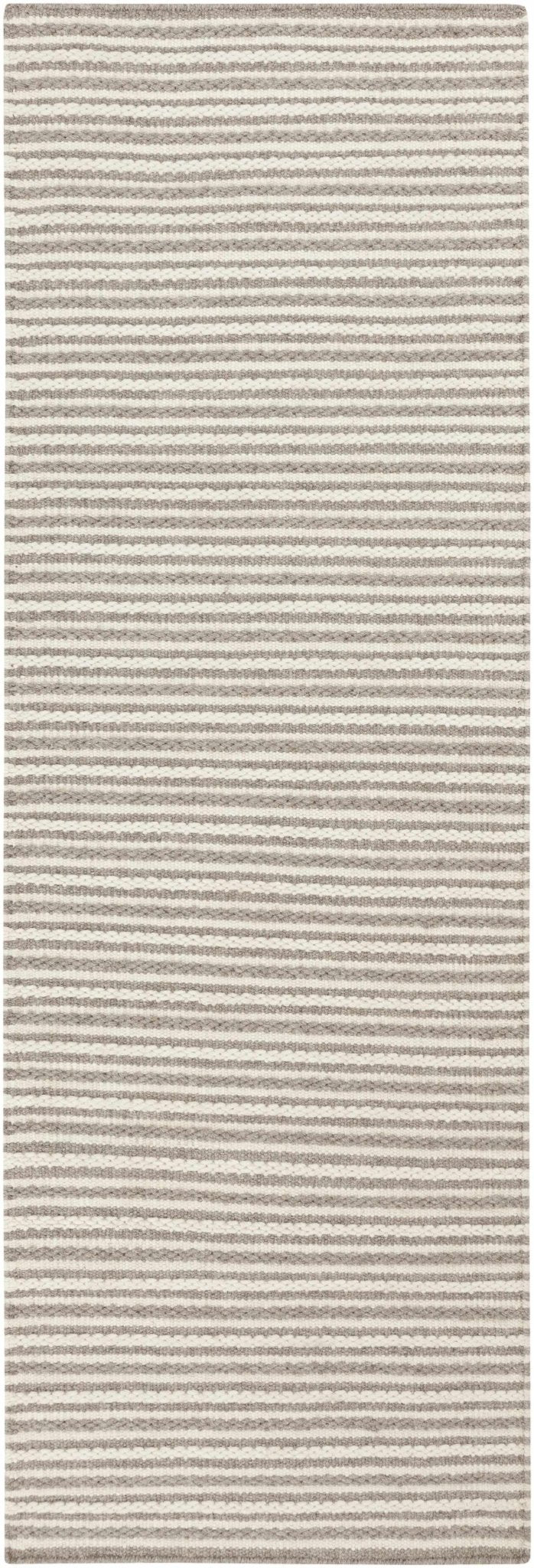 Garrattsville Contemporary Stripes Gray And Ivory Rug - The Rug Decor