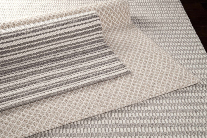 Garrattsville Contemporary Stripes Gray And Ivory Rug - The Rug Decor