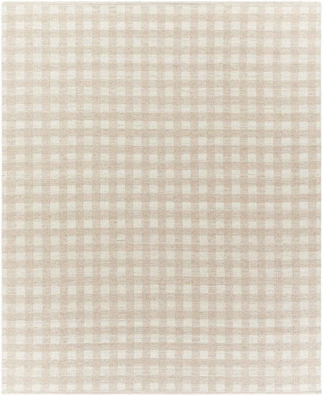 Garth Modern Geometrical Beige And White Wool Rug - The Rug Decor