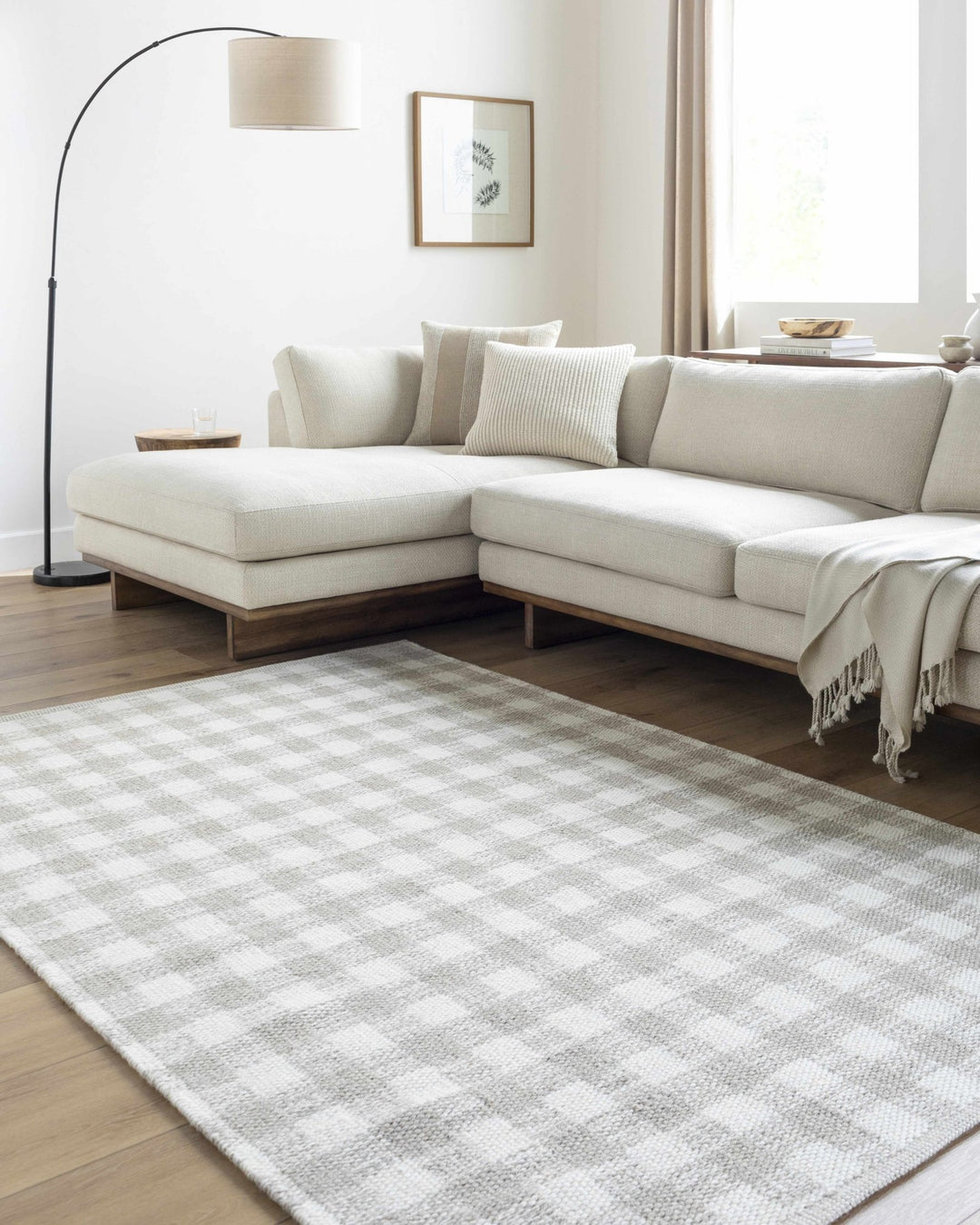 Garth Modern Geometrical Gray And Ivory Rug - The Rug Decor