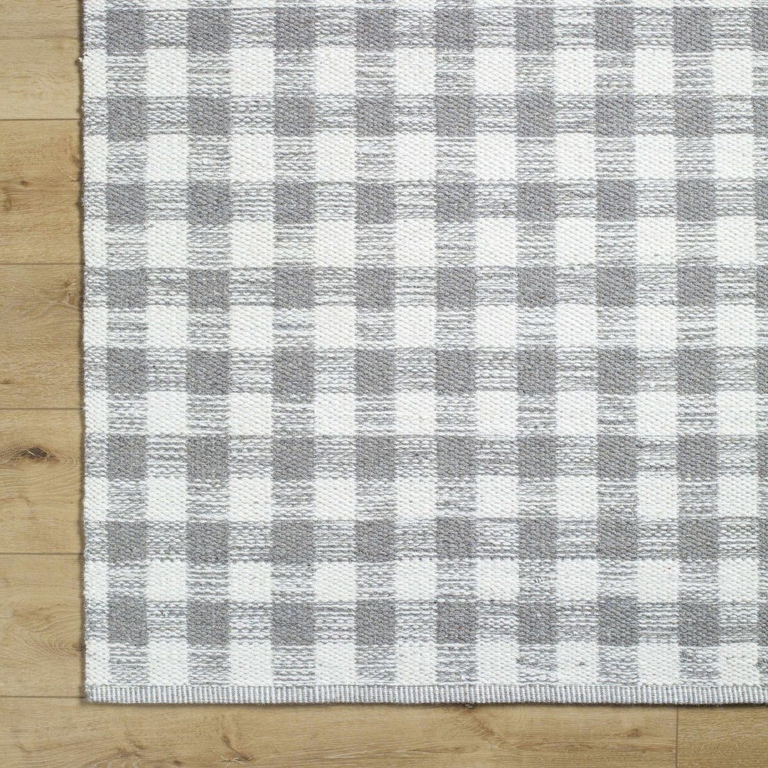 Garth Modern Geometrical Gray And Ivory Wool Rug - The Rug Decor