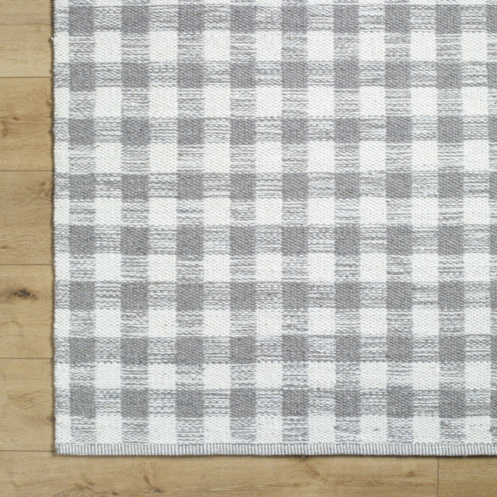 Garth Modern Geometrical Gray And Ivory Wool Rug - The Rug Decor