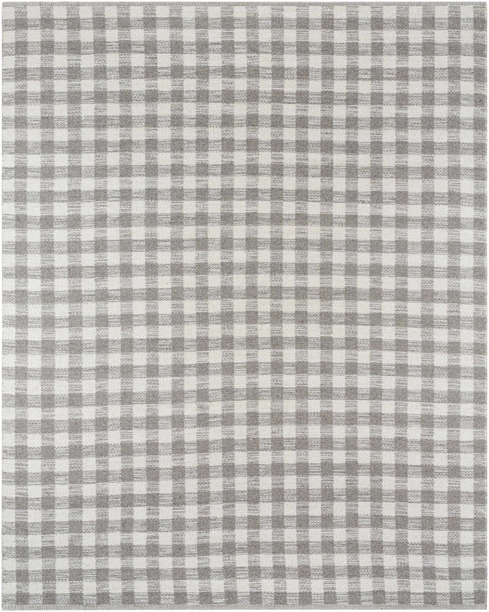 Garth Modern Geometrical Gray And Ivory Wool Rug - The Rug Decor