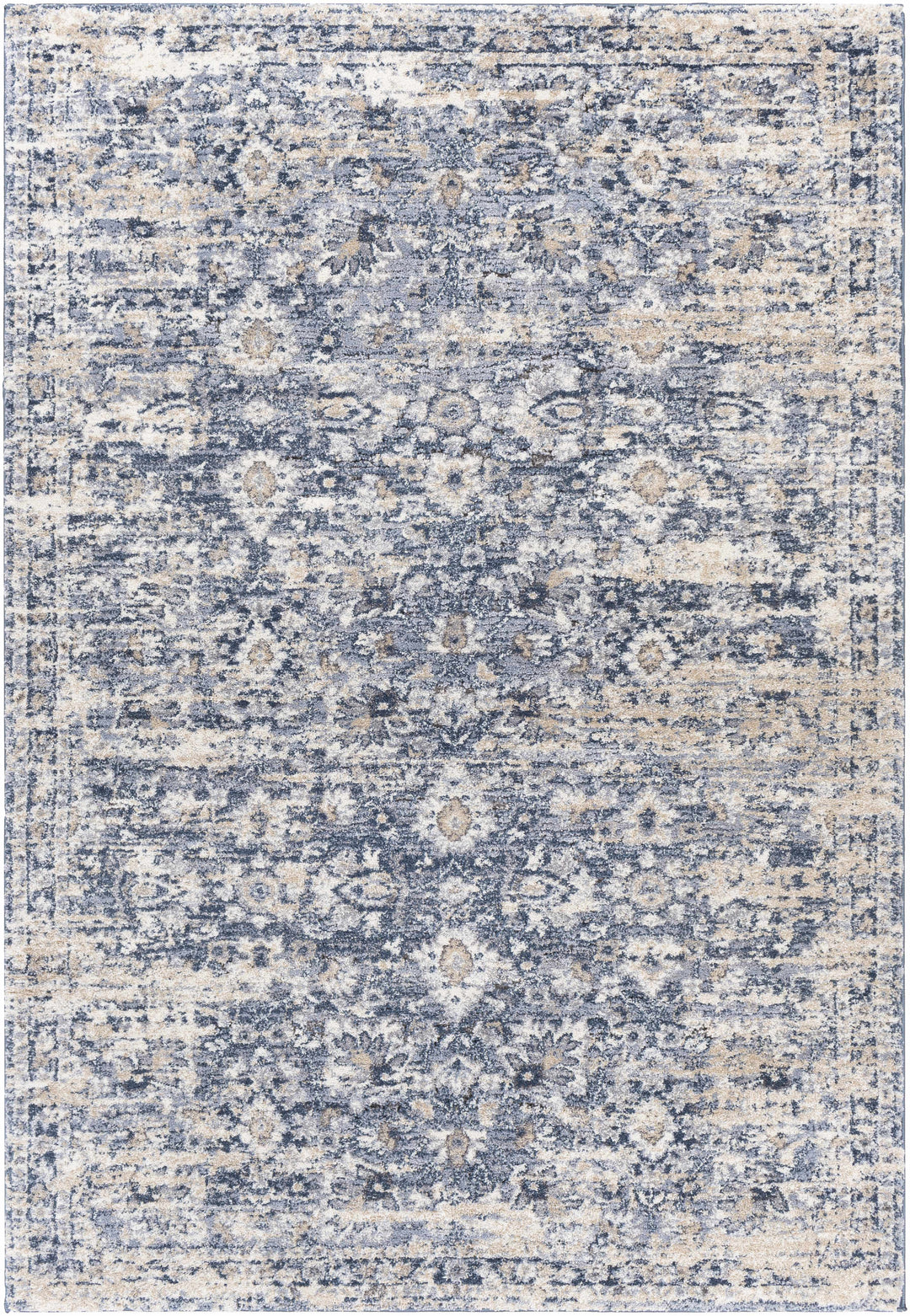 Gatineau Traditional Style Blue And Ivory Area Rug