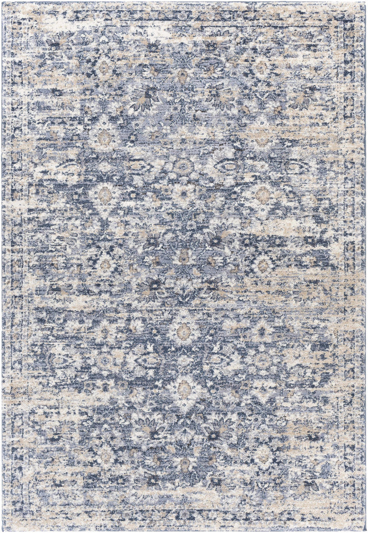 Gatineau Traditional Style Blue And Ivory Area Rug