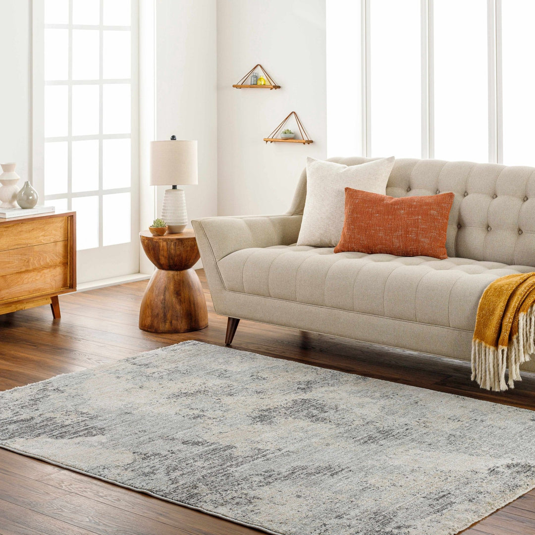Gatik Contemporary Abstract Beige And Gray Area Rug - The Rug Decor