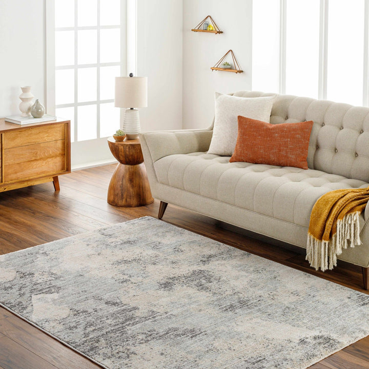 Gatik Contemporary Abstract Beige And Gray Area Rug - The Rug Decor