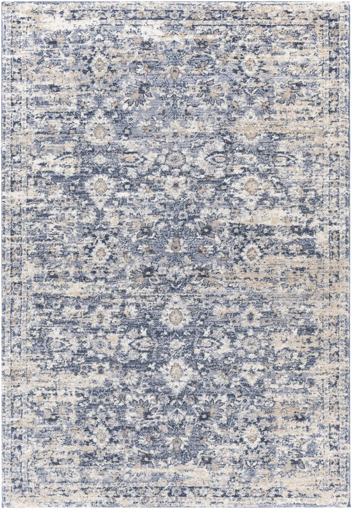 Gatineau Traditional Style Blue And Ivory Area Rug - The Rug Decor