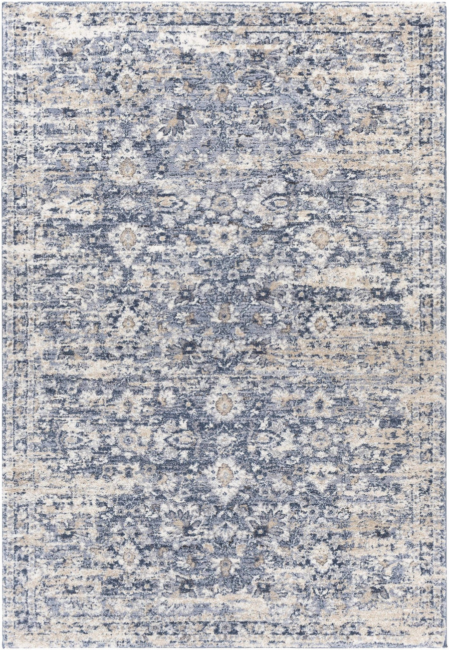 Gatineau Traditional Style Blue And Ivory Area Rug - The Rug Decor