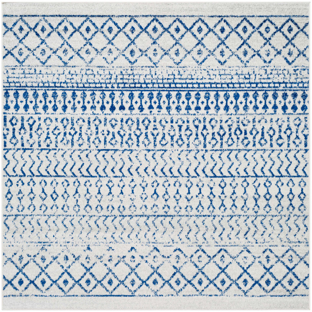Gaura Geometrical Design Navy And Ivory Area Rug