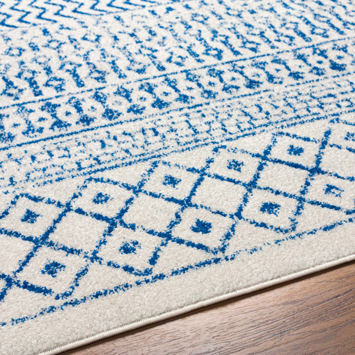Gaura Geometrical Design Navy And Ivory Area Rug - The Rug Decor