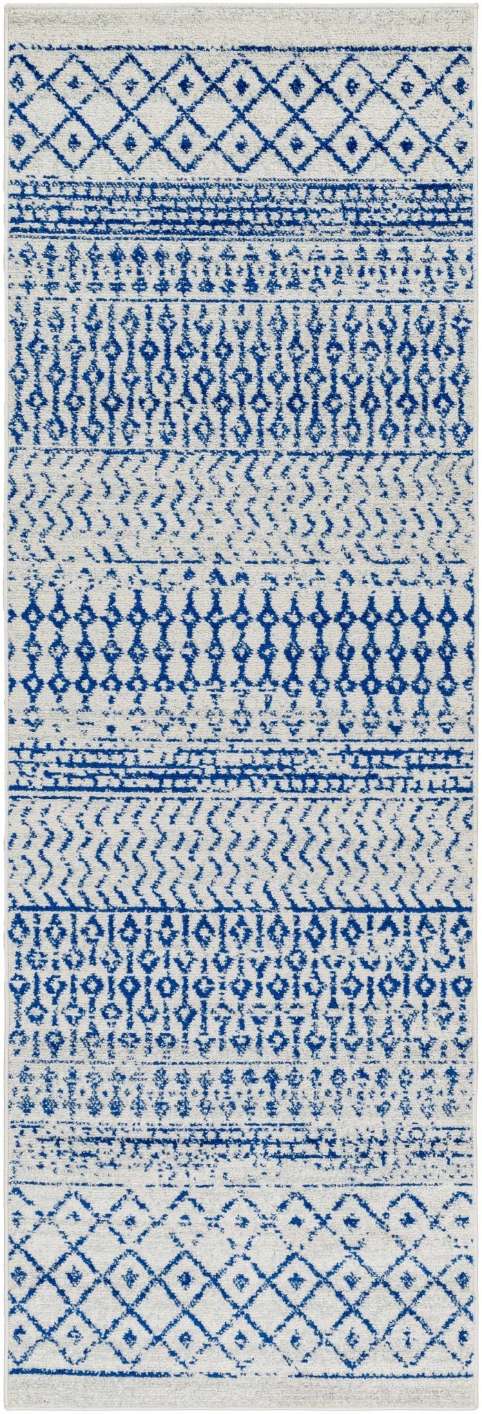 Gaura Geometrical Design Navy And Ivory Area Rug - The Rug Decor