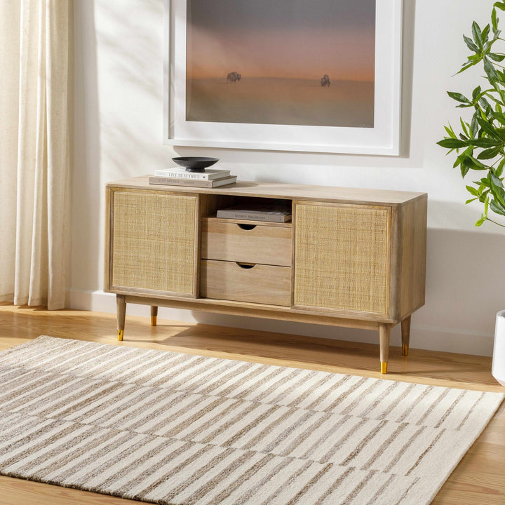 Gawel Modern Stripes Brown And Beige Area Rug - The Rug Decor