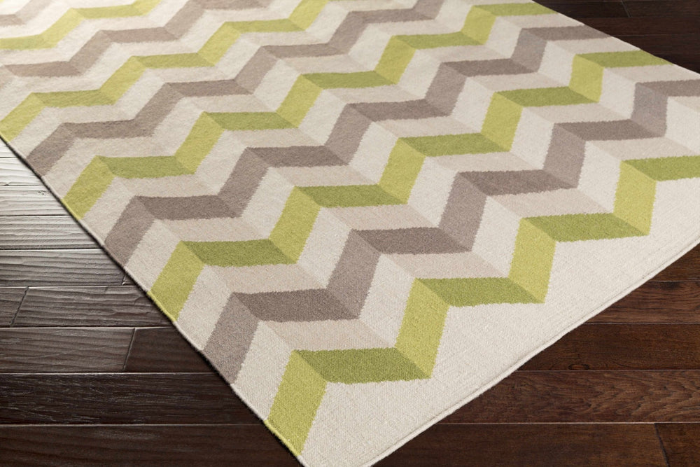 Gbafaf Hand Woven Contemporary Style Olive And Gray Area Rug - The Rug Decor