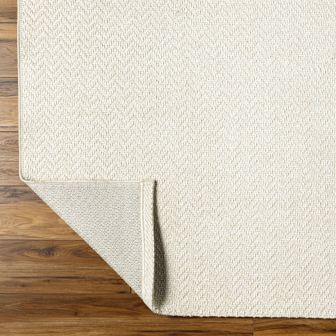 Ozzie Modern Solid Ivory Machine Woven Rug