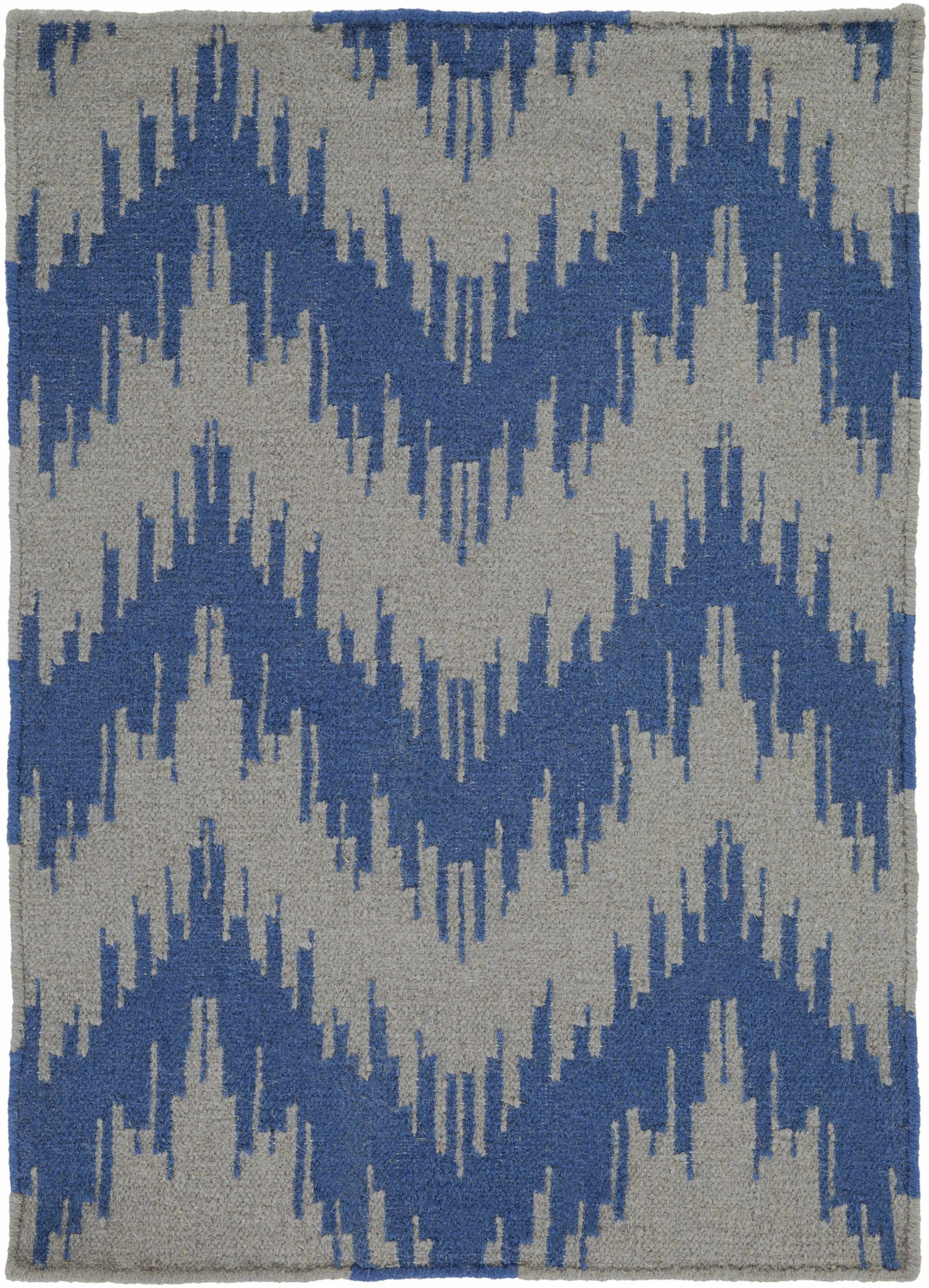 Goodson Contemporary Chevron Pattern Blue And Gray Area Rug