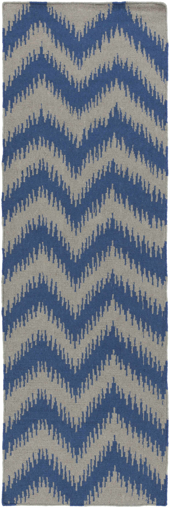Goodson Contemporary Chevron Pattern Blue And Gray Area Rug