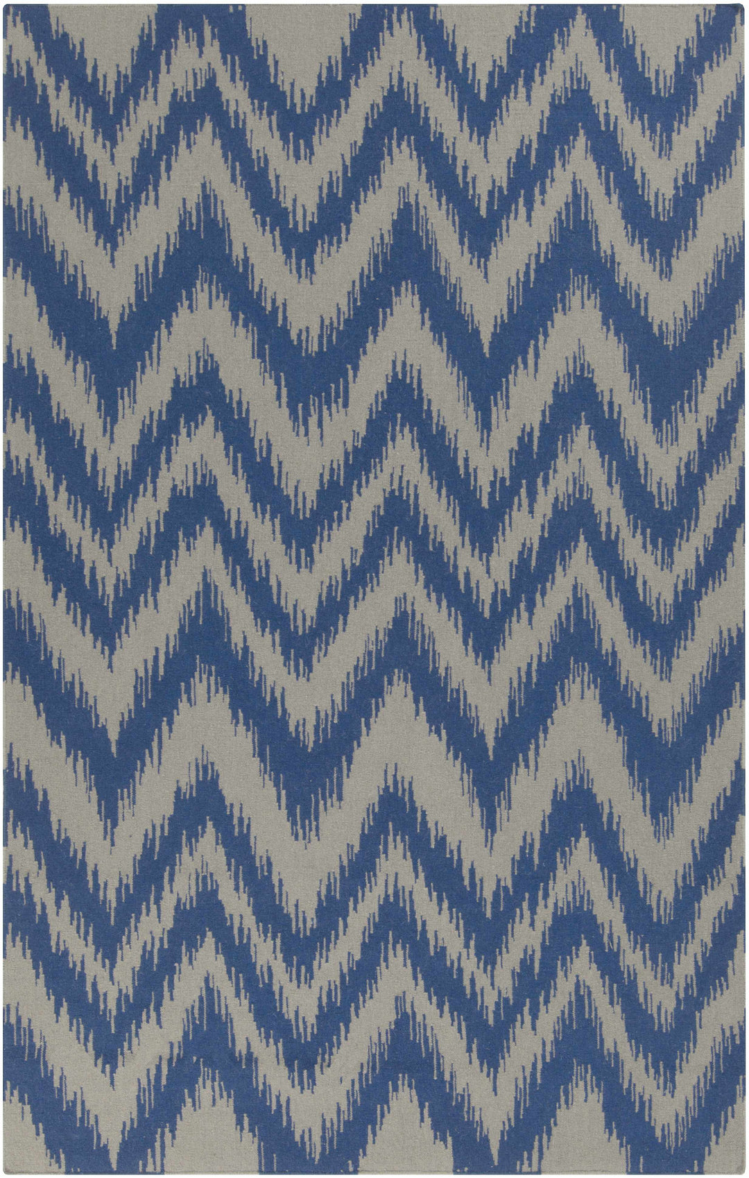 Goodson Contemporary Chevron Pattern Blue And Gray Area Rug