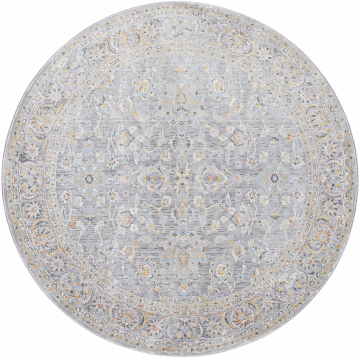 Gefen Traditional Oushak Design Gray And Blue Area Rug - The Rug Decor