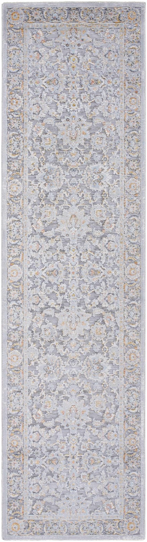 Gefen Traditional Oushak Design Gray And Blue Area Rug - The Rug Decor