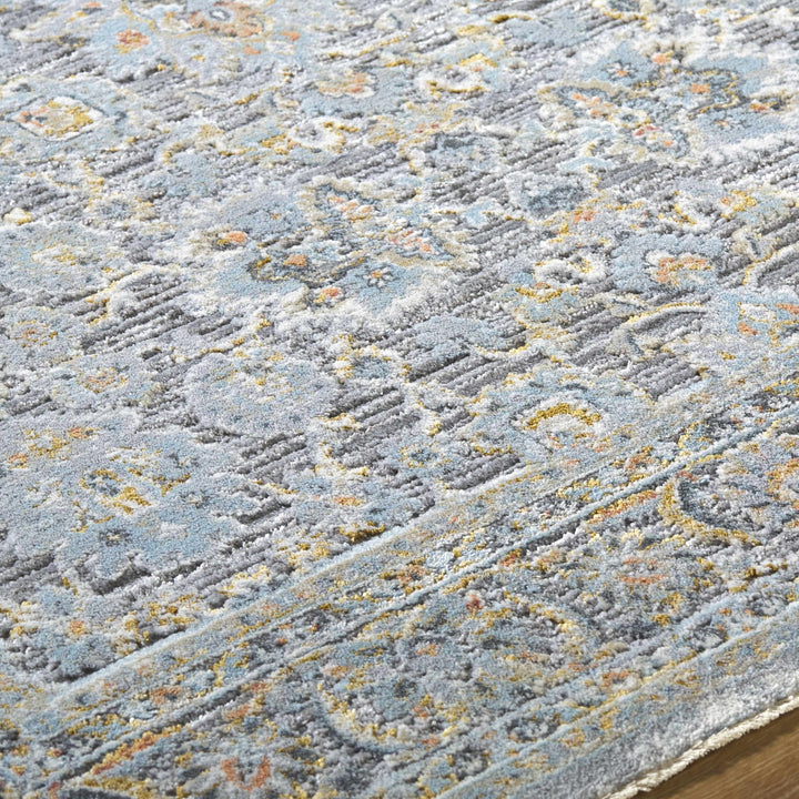 Gefen Traditional Oushak Design Gray And Blue Area Rug - The Rug Decor