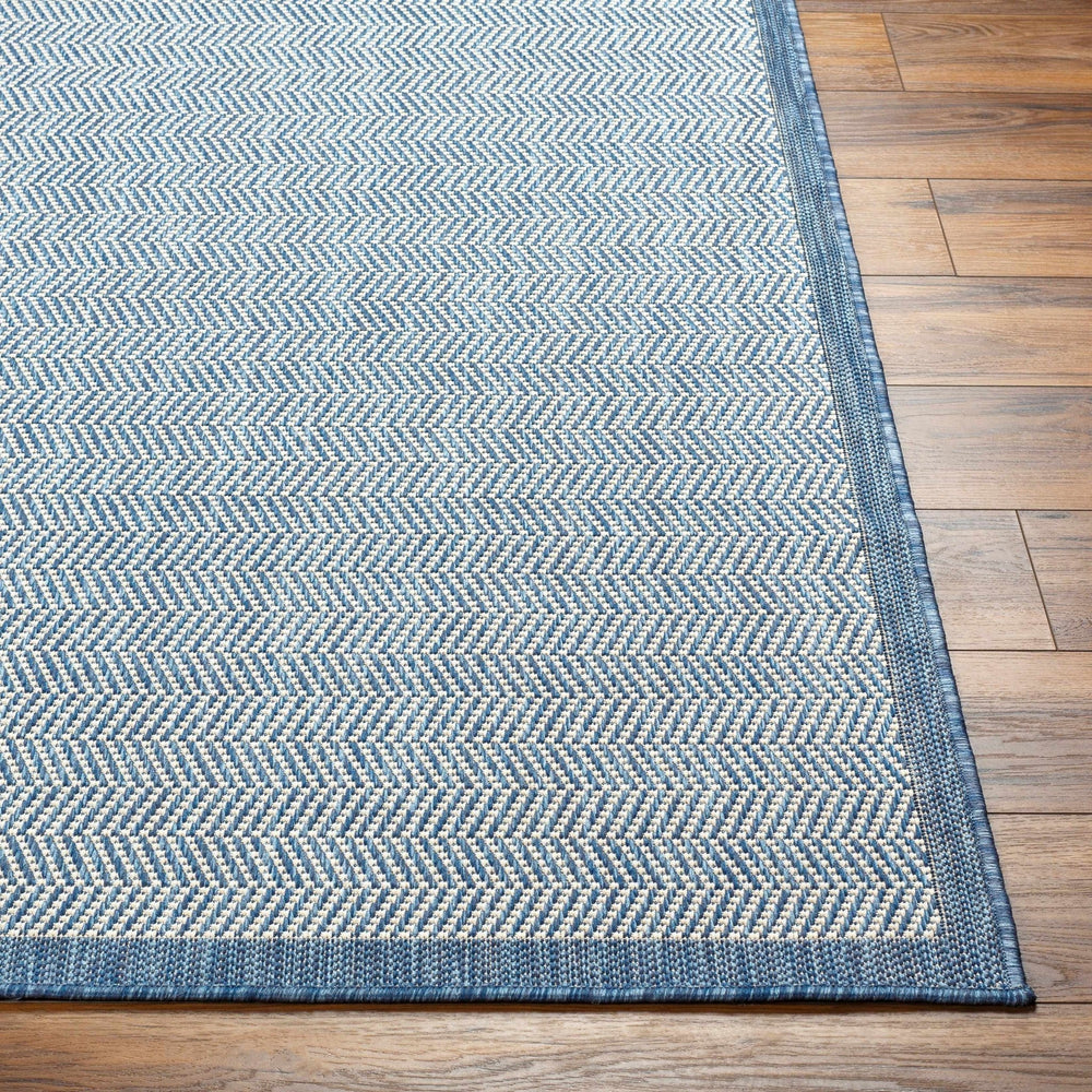 Genet Modern Geometrical Blue Outdoor Area Rug - The Rug Decor