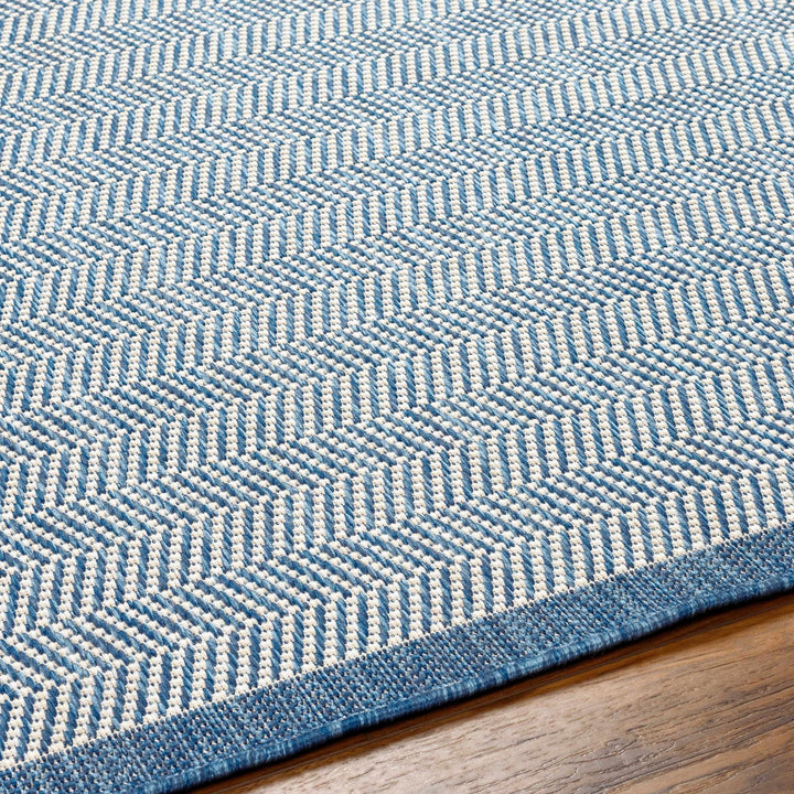 Genet Modern Geometrical Blue Outdoor Area Rug - The Rug Decor