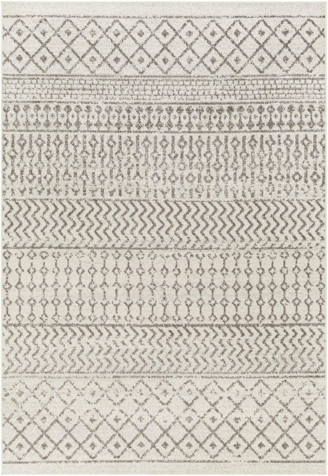 Genji Modern Style Ivory And Gray Rug