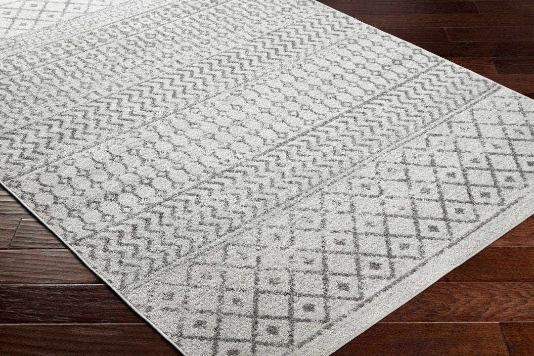 Genji Modern Style Ivory And Gray Rug