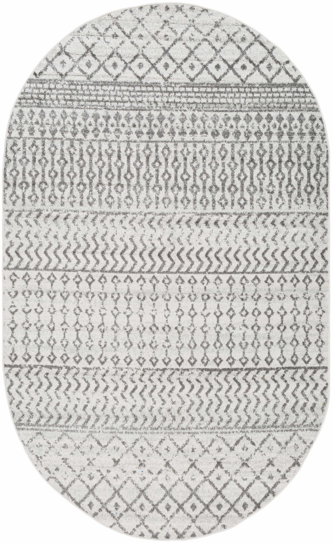 Genji Modern Style Ivory And Gray Rug