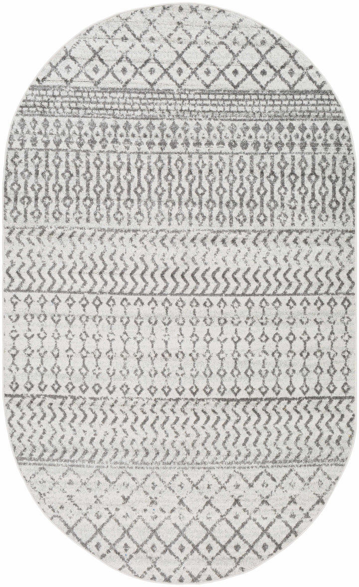Genji Modern Style Ivory And Gray Rug