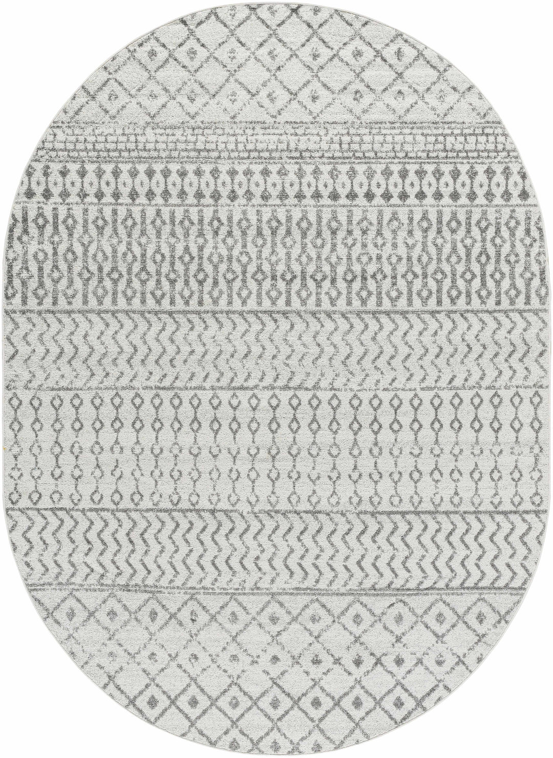 Genji Modern Style Ivory And Gray Rug