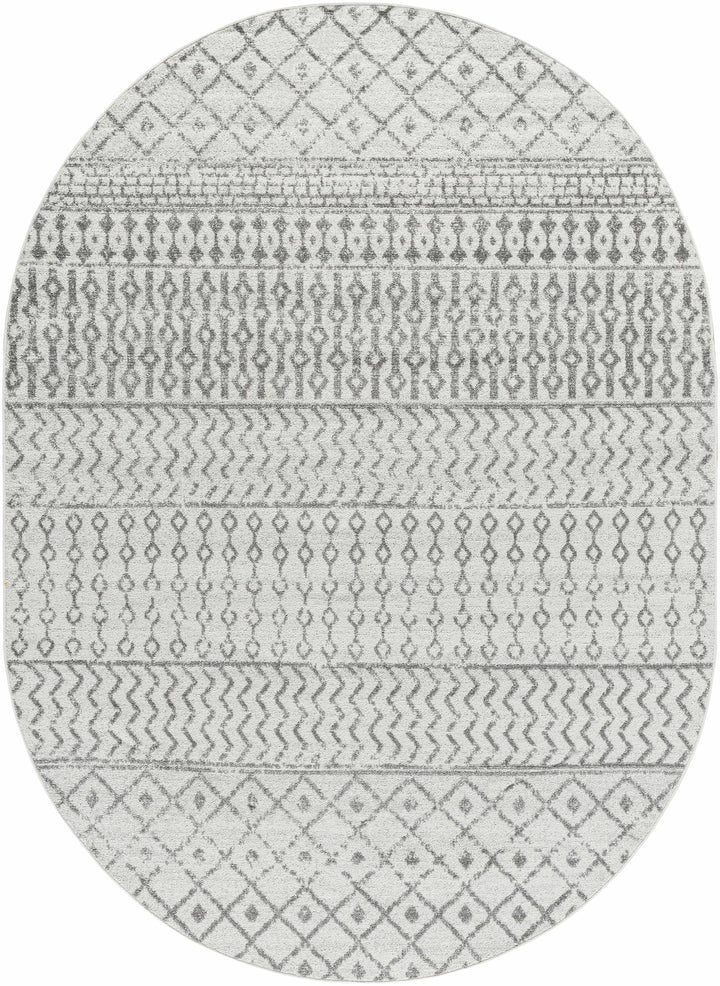 Genji Modern Style Ivory And Gray Rug