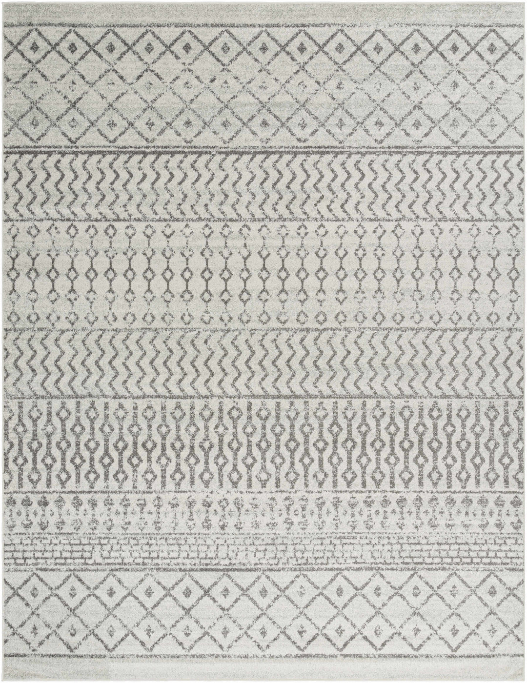 Genji Modern Style Ivory And Gray Rug
