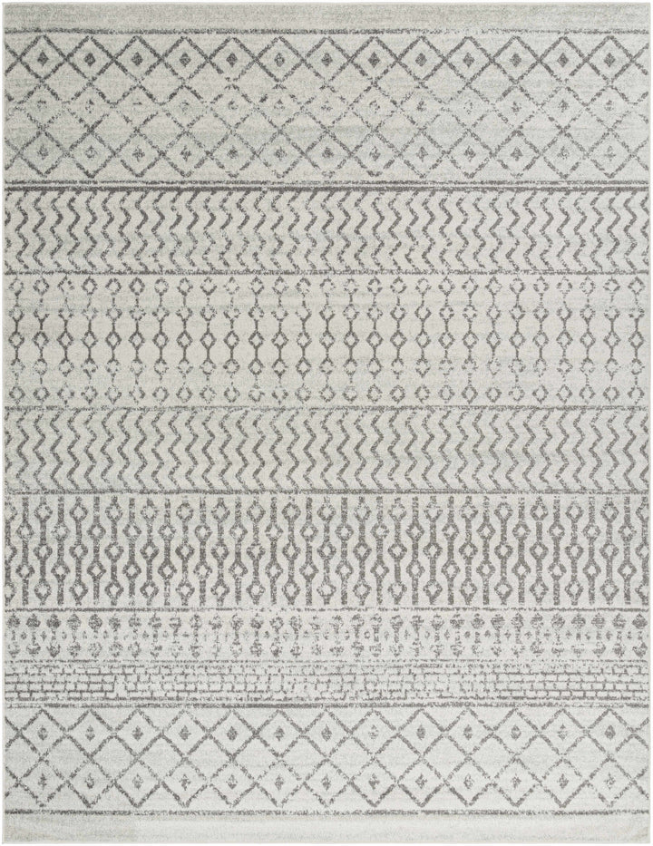 Genji Modern Style Ivory And Gray Rug