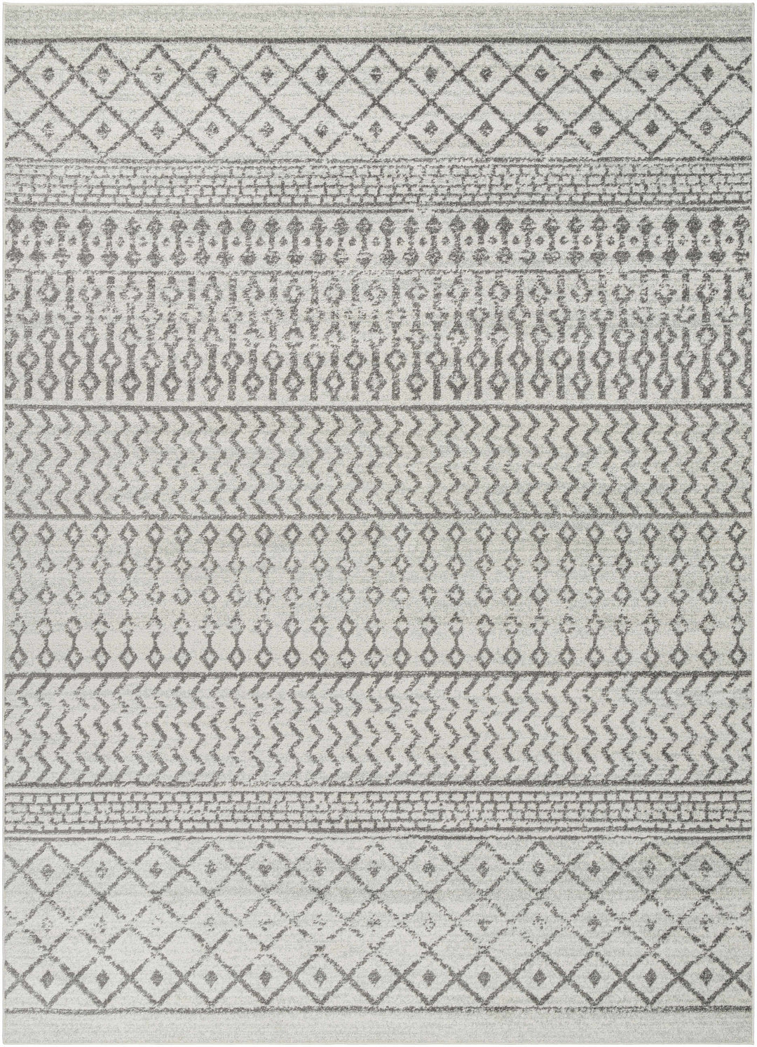 Genji Modern Style Ivory And Gray Rug