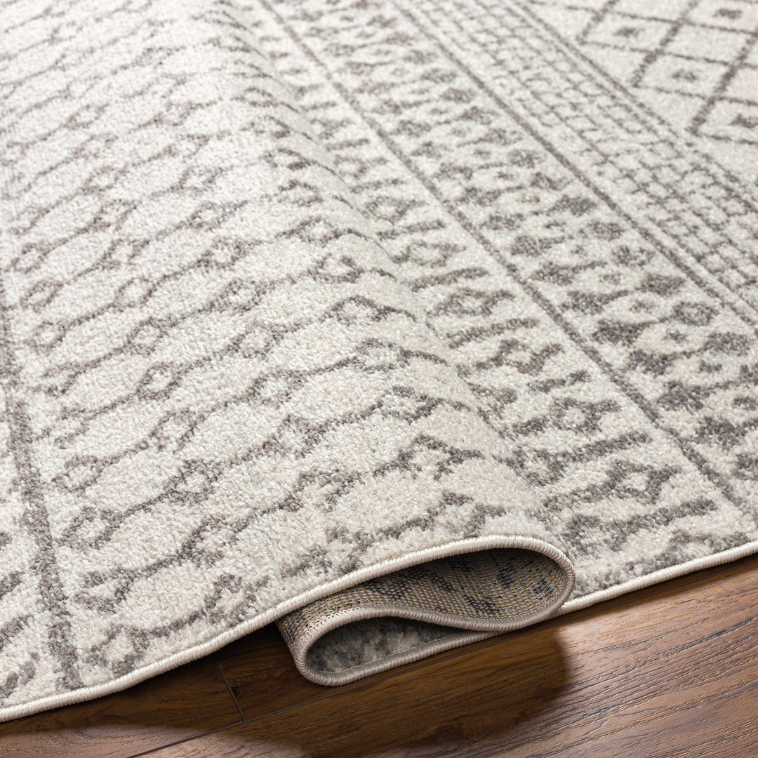 Genji Modern Style Ivory And Gray Rug